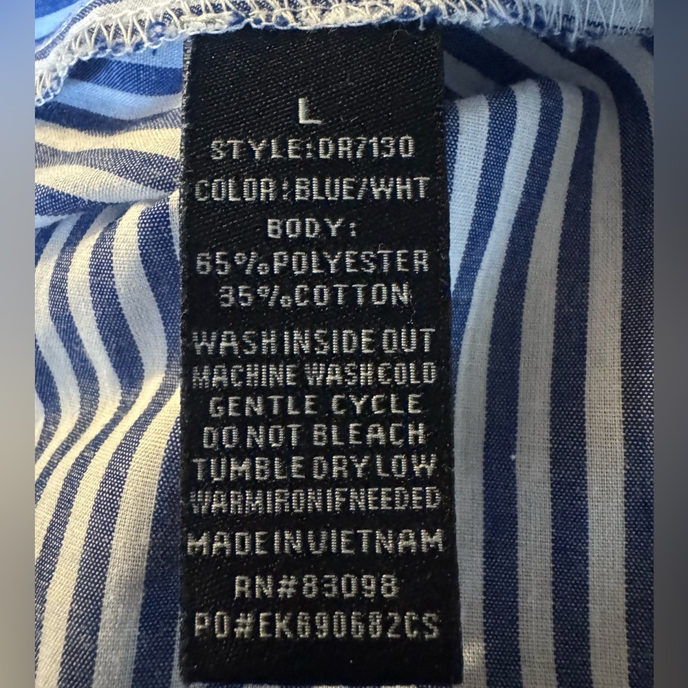 Ci Sono Blue and White Striped Button-Down Tunic - Picture 8 of 8